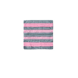 NNEDSZ Small Designed Square Cushion Cover 30 x 30 cm Pink Grey Pleats