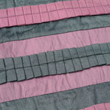NNEDSZ Small Designed Square Cushion Cover 30 x 30 cm Pink Grey Pleats
