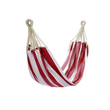NNEDSZ Homewares Red Striped Single Size Cotton Hammock 150 x 205 cm