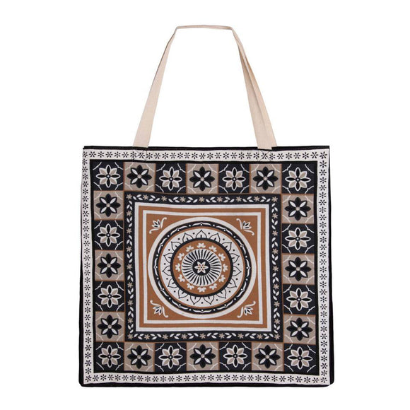NNEDSZ J Elliot Home Kasbah Cotton Tote Shopping Bag 40.5x43x10cm Black