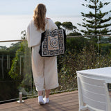 NNEDSZ J Elliot Home Kasbah Cotton Tote Shopping Bag 40.5x43x10cm Black