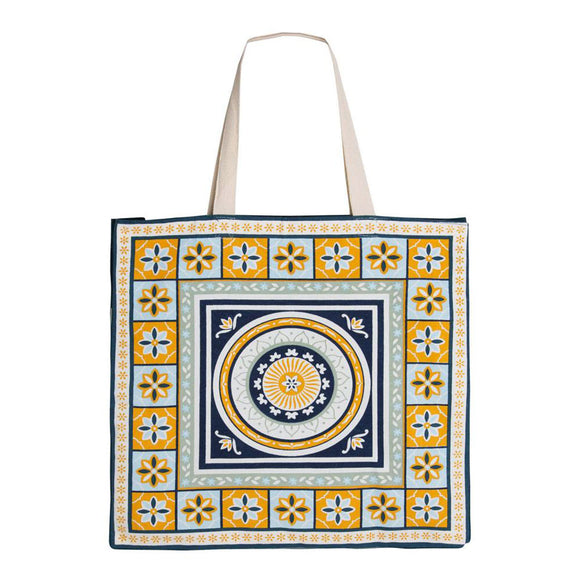 NNEDSZ J Elliot Home Kasbah Cotton Tote Shopping Bag 40.5x43x10cm Blue