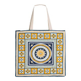 NNEDSZ J Elliot Home Kasbah Cotton Tote Shopping Bag 40.5x43x10cm Blue