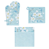 NNEDSZ Set of 3 Renee Cotton Cover Kitchen Textile Sky Blue