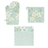 NNEDSZ Set of 3 Renee Cotton Cover Kitchen Textile Mint Green