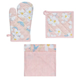 NNEDSZ Set of 3 Renee Cotton Cover Kitchen Textile Rose Pink