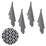 NNEDSZ Set of 4 Christopher Vine Marigold Cotton Napkins 40cm x 40cm Black