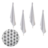 NNEDSZ Set of 4 Christopher Vine Marigold Cotton Napkins 40cm x 40cm White