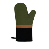 NNEDSZ J Elliot Home Selby Cotton Oven Mitt 34 x 15 cm Olive & Black