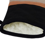 NNEDSZ J Elliot Home Selby Cotton Oven Mitt 34 x 15 cm Sandstone & Black