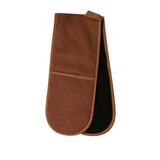 NNEDSZ J Elliot Home Selby Cotton Double Oven Mitt Glove 17 x 82 cm Ginger & Black