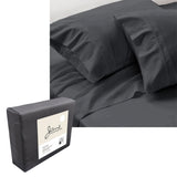NNEDSZ Jane Barrington 1200TC Olivia Cotton Rich Sheet Set 40cm Wall Charcoal King