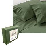 NNEDSZ Jane Barrington 1200TC Olivia Cotton Rich Sheet Set 40cm Wall Olive Queen