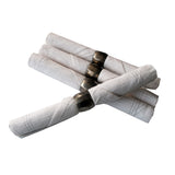 NNEDSZ Set of 4 MCotton Placemats with Napkins and Napkin Rings White