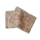 NNEDSZ Christmas Jute Woven Taupe Table Runner 33 x 180cm Elf