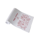 NNEDSZ Christmas Print White Table Runner 33 x 180cm Happy Holidays