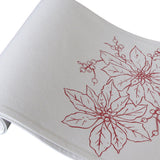 NNEDSZ Christmas Print White Table Runner 33 x 180cm Reindeers