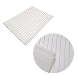 NNEDSZ Silver Stripes Cotton Metallic Print Table Runner 33 x 180 cm