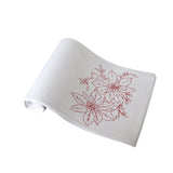 NNEDSZ Christmas Print White Table Runner 33 x 180cm Two Poinsettia