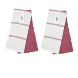 NNEDSZ Set of 4 Rosa Cotton Rich Terry Tea Towels 42 x 62cm Cherry