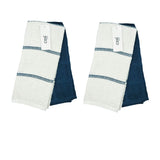 NNEDSZ Set of 4 Rosa Cotton Rich Terry Tea Towels 42 x 62cm Navy