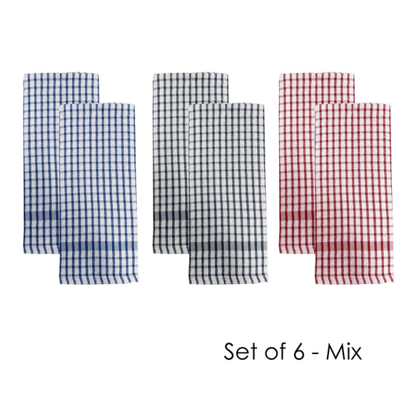 NNEDSZ J.Elliot Home Set of 6 Elly Terry Tea Towels Mix