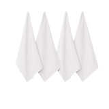 NNEDSZ J Elliot Home Waffle Set of 4 Cotton Tea Towels 50 x 70 cm White