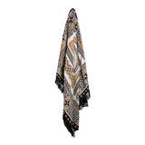NNEDSZ J Elliot Home Kasbah Luxury Fringe Throw 130 x 160cm Black