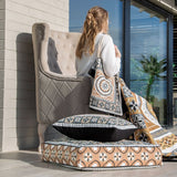 NNEDSZ J Elliot Home Kasbah Luxury Fringe Throw 130 x 160cm Black