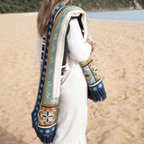 NNEDSZ J Elliot Home Kasbah Luxury Fringe Throw 130 x 160cm Blue