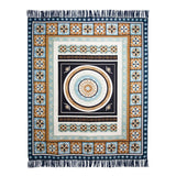 NNEDSZ J Elliot Home Kasbah Luxury Fringe Throw 130 x 160cm Blue