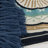 NNEDSZ J Elliot Home Kasbah Luxury Fringe Throw 130 x 160cm Blue