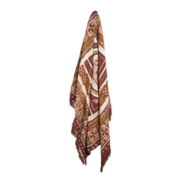 NNEDSZ J Elliot Home Kasbah Luxury Fringe Throw 130 x 160cm Pink