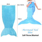 NNEDSZ Mermaid Tail Blue Soft Blanket Throw