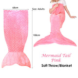 NNEDSZ Mermaid Tail Pink Soft Blanket Throw