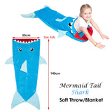 NNEDSZ Mermaid Tail Shark Soft Blanket Throw