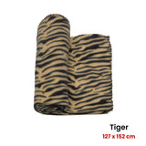 NNEDSZ Safari Animal Print Throw Rug 127 x 152 cm Tiger