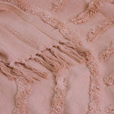 NNEDSZ J Elliot Home Zen Luxury Fringe Throw 130 x 160cm Clay Pink