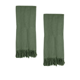 NNEDSZ J Elliot Home 400GSM Camila Set of 2 Cotton Waffle Hand Towels 45 x 65 cm Chive