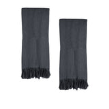 NNEDSZ J Elliot Home 400GSM Camila Set of 2 Cotton Waffle Hand Towels 45 x 65 cm Coal