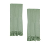 NNEDSZ J Elliot Home 400GSM Camila Set of 2 Cotton Waffle Hand Towels 45 x 65 cm Pistachio