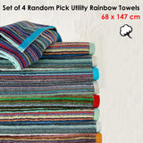 NNEDSZ Home Set of 4 Random Pick Colours Utility Towels