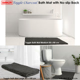 NNEDSZ Toggle Microfiber Bath Mat Large Charcoal