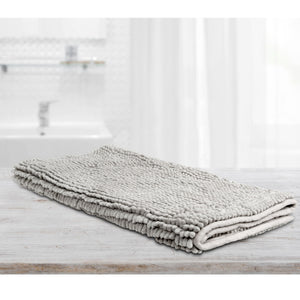 NNEDSZ Toggle Microfiber Bath Mat Large Silver