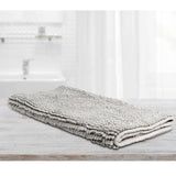 NNEDSZ Toggle Microfiber Bath Mat Large Silver