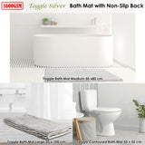 NNEDSZ Toggle Microfiber Bath Mat Large Silver