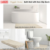 NNEDSZ Toggle Microfiber Bath Mat Large Stone
