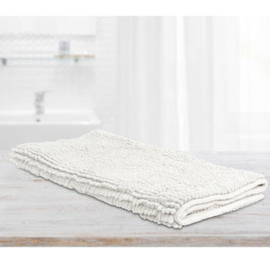 NNEDSZ Toggle Microfiber Bath Mat Large White