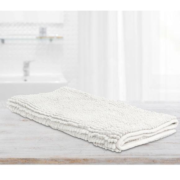 NNEDSZ Toggle Microfiber Bath Mat Large White