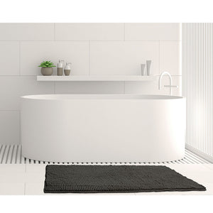NNEDSZ Toggle Microfiber Bath Mat Medium Charcoal